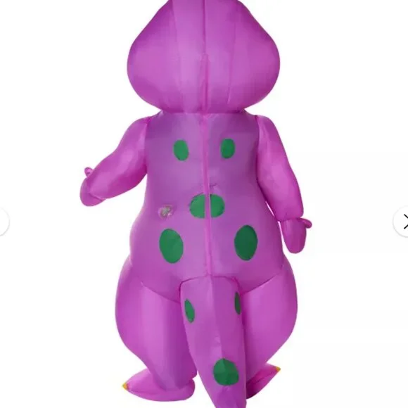Adult Barney Inflatable Costume - Worn Once O/S - Picture 3 of 4